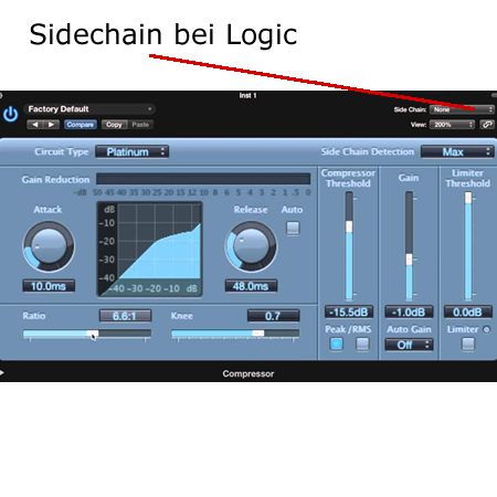 Logic Audio als Sidechain Kompressor